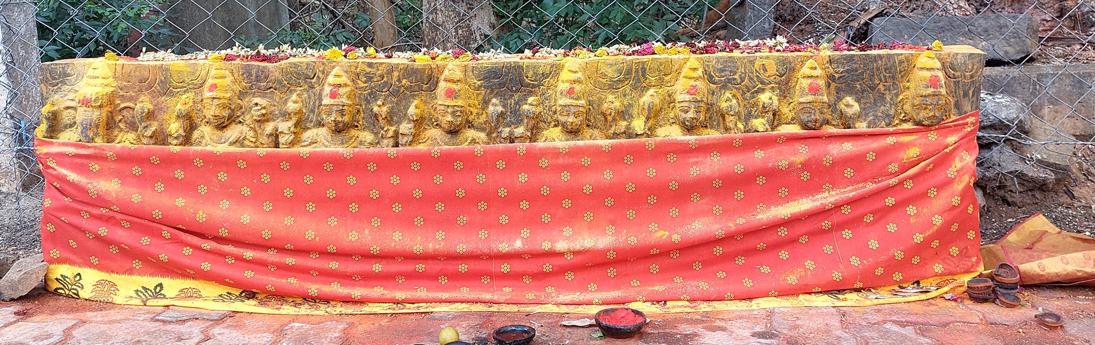 Deidades en Girivalam, India